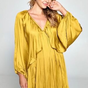 Strut & Bolt Mustard Yellow Dress